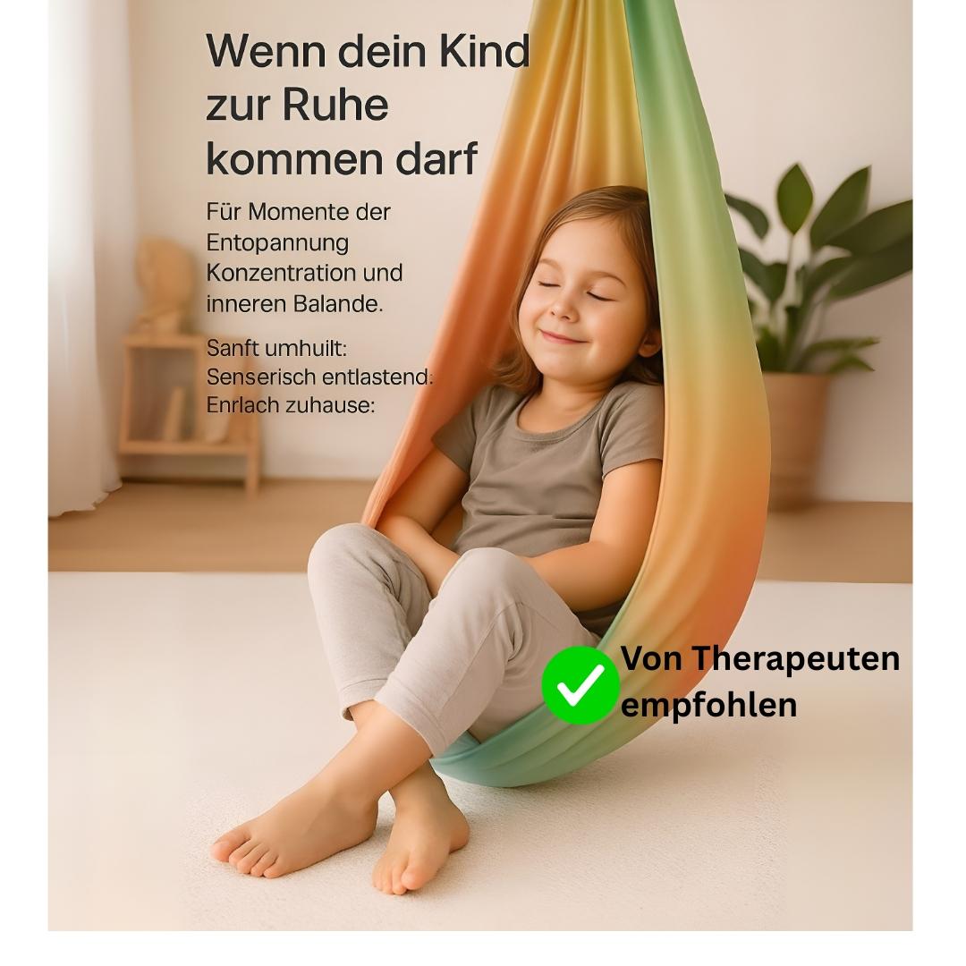Kronenberg Therapieschaukel Kinder – Sensorische Hängeschaukel aus doppellagigem Polyester