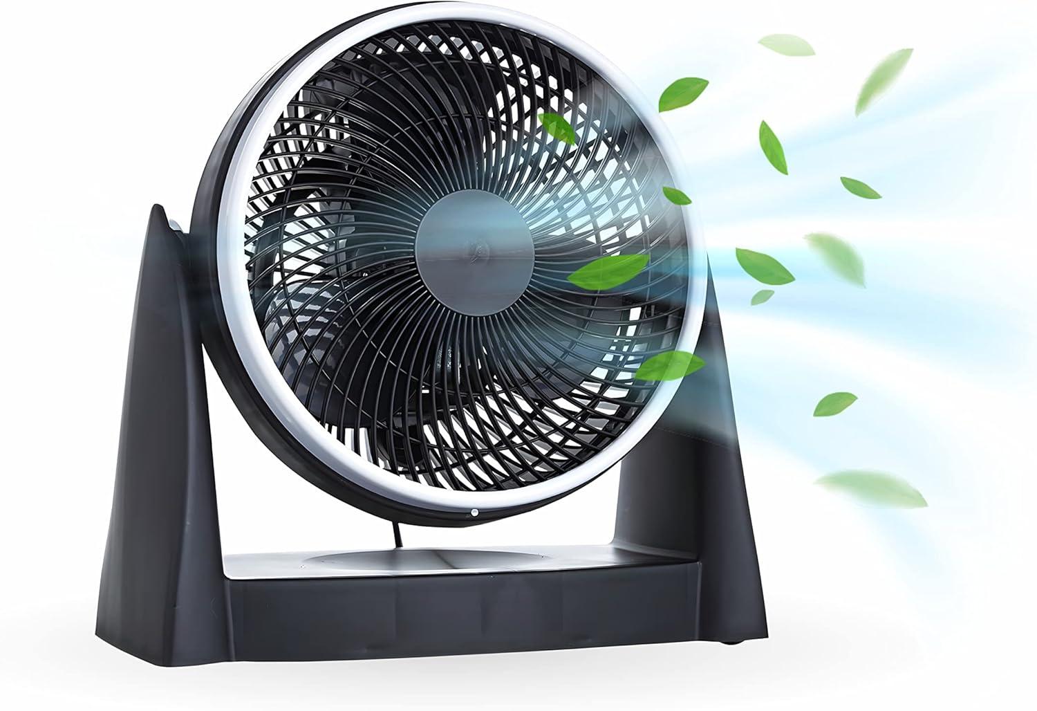 Tischventilator - 3 Geschwindigkeitsstufen, 90° Verstellbar, Oszillationsfunktion - AirDeco-AAD-RTY-25A