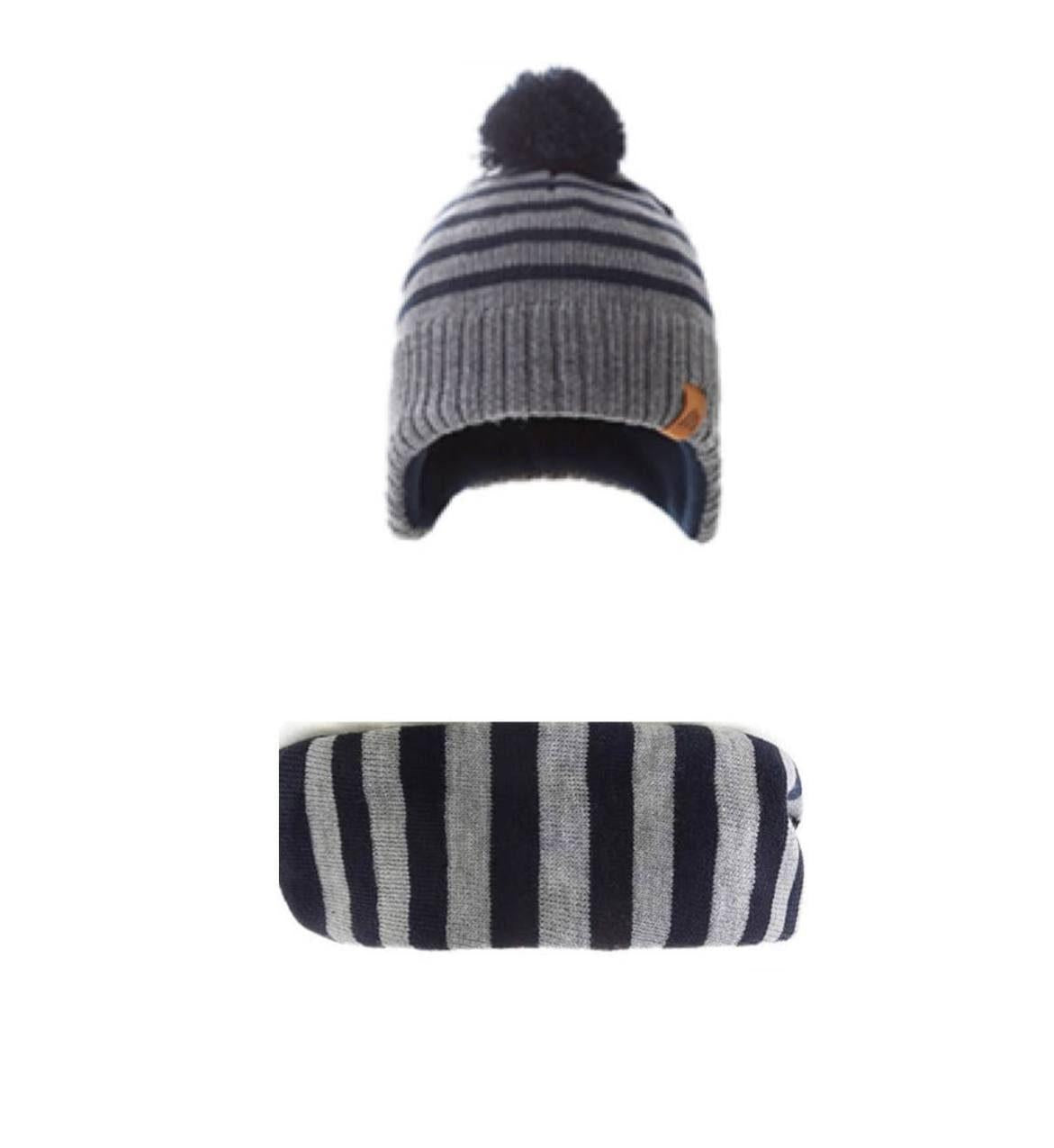 AHAHA Kinder Beanie - BPPJ Grau/Blau