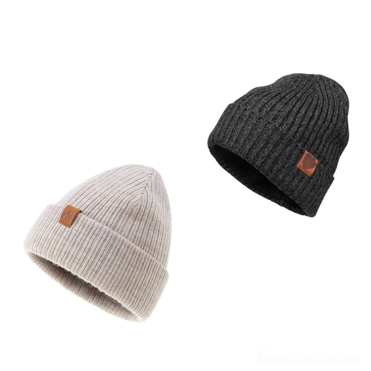 AHAHA Kinder Beanie - 8KMP Dunkelgrau/Beige