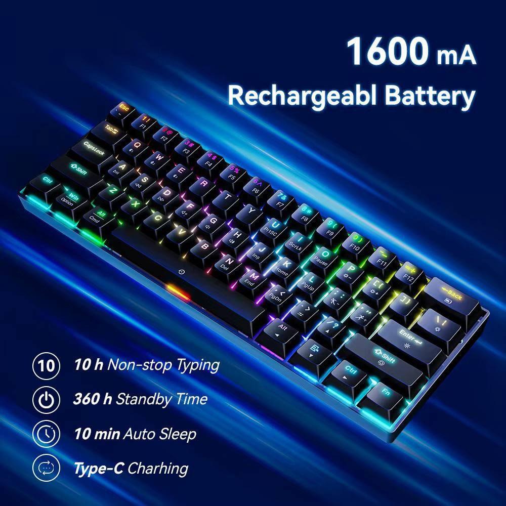 Goldstern - kabellose/wireless Gaming-Tastatur - CX23 Schwarz