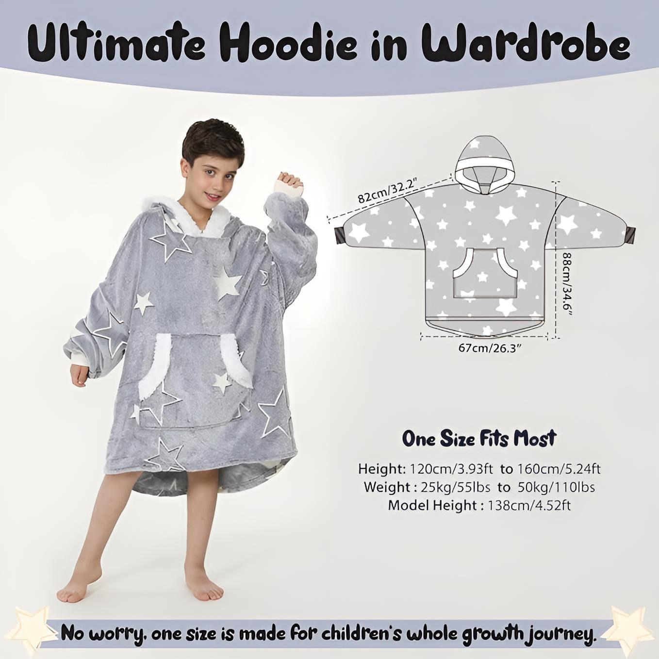 Winthome Kids Hoodie - SP61 Grau mit Stern