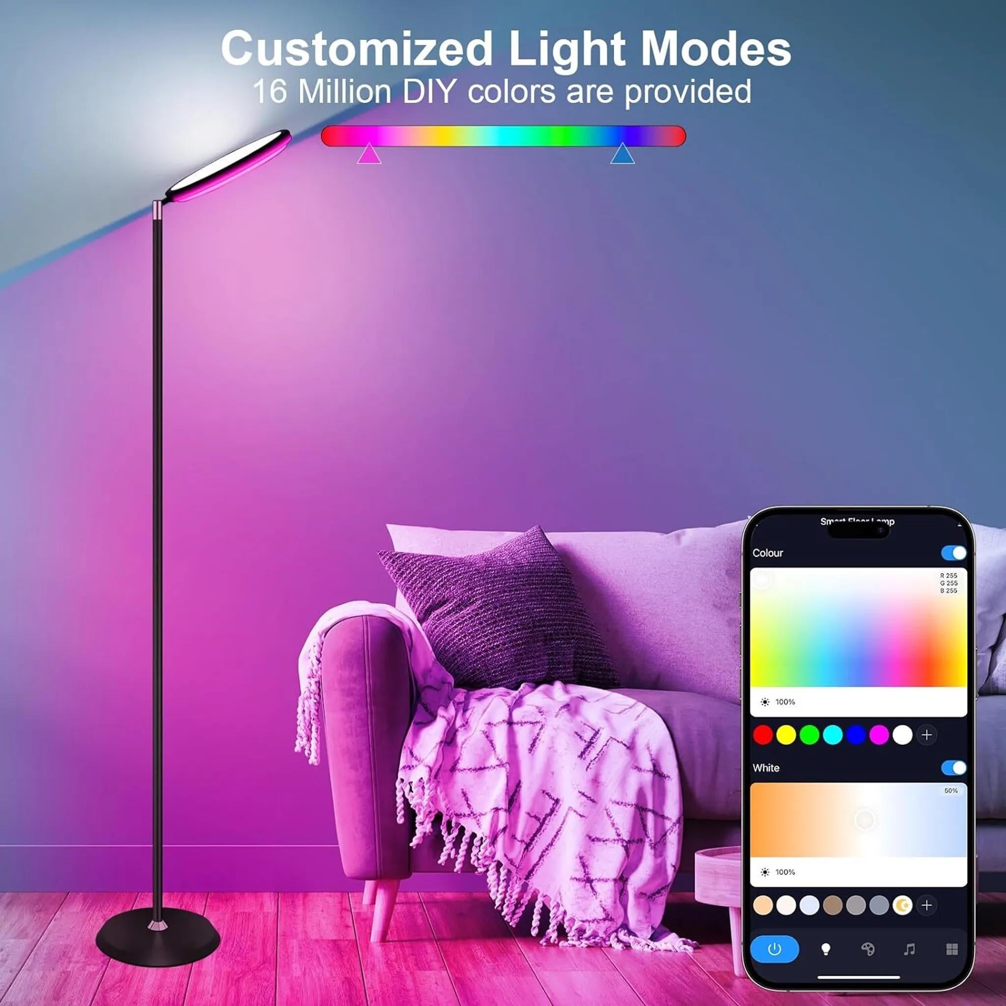 RGBW - LED Stehlampe - Dimmbar