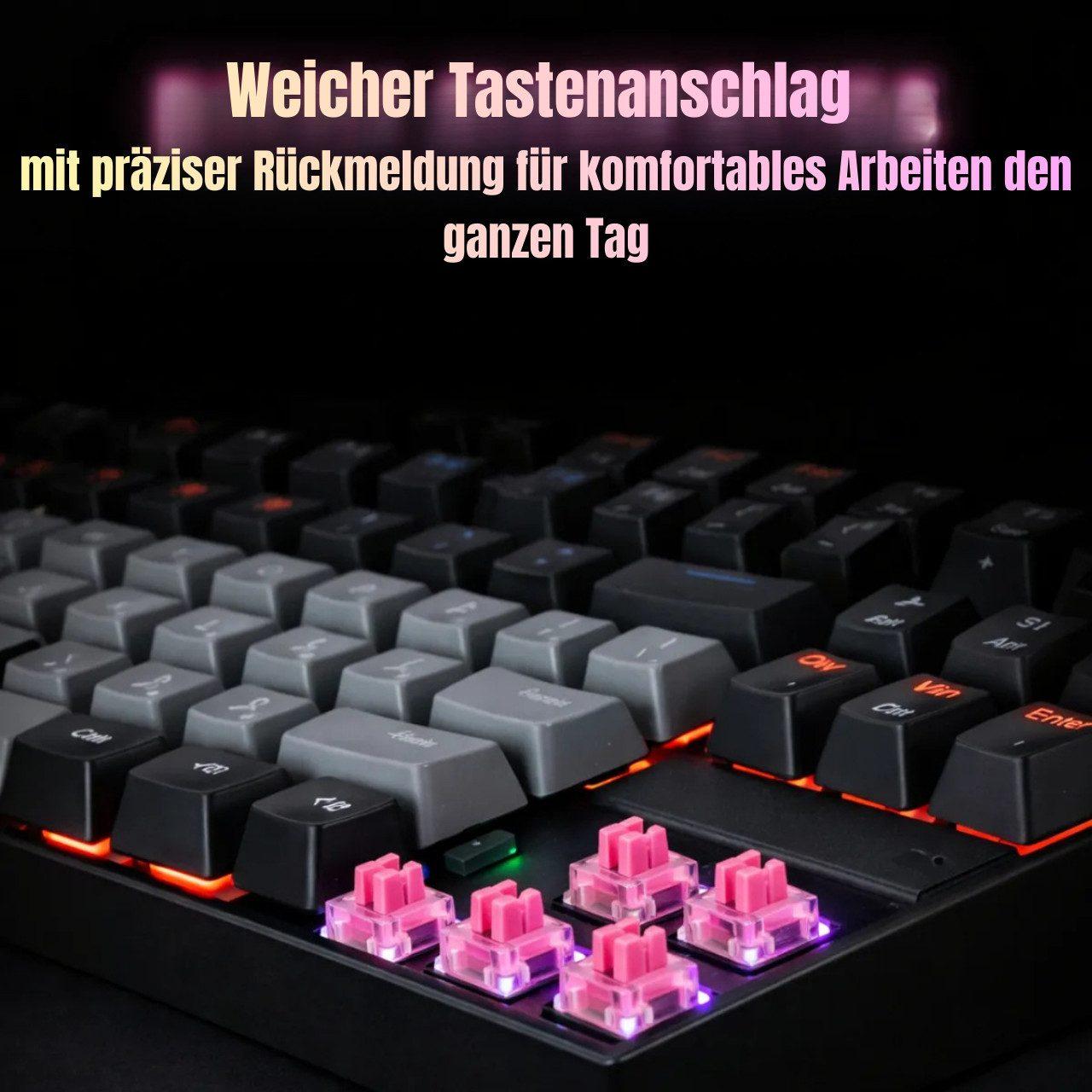 Goldstern wireless Gaming Tastatur - CX63 Schwarz