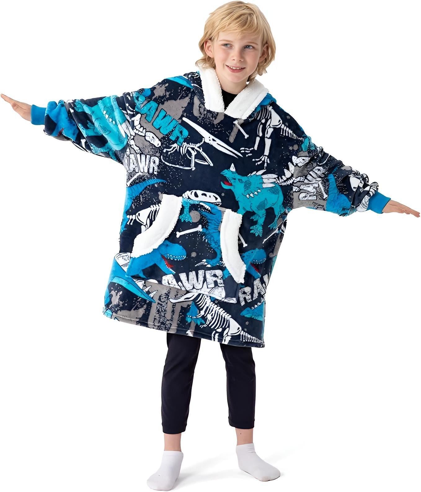 Winthome Kids Hoodie - FNT9 Blau mit Dino
