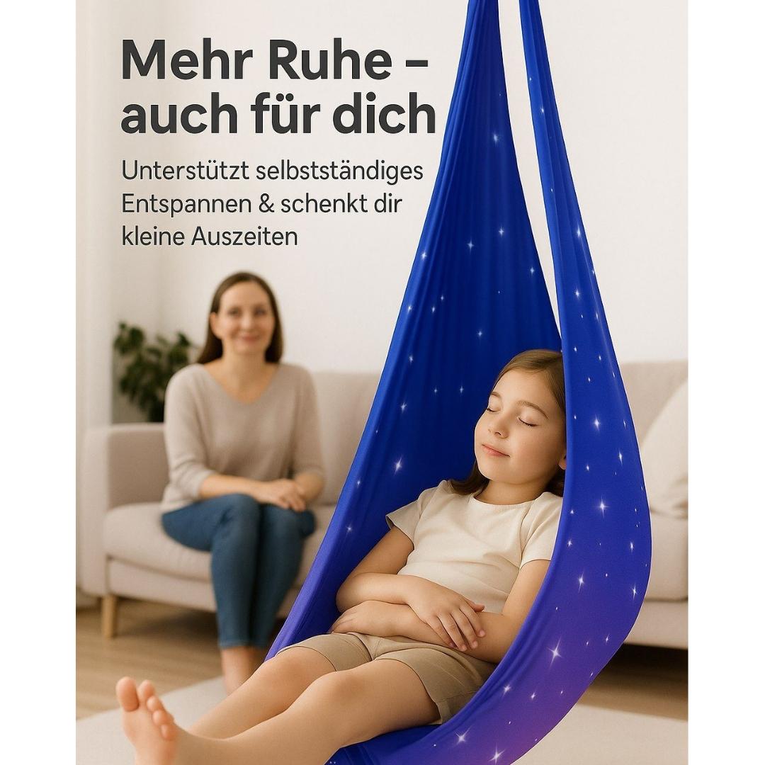 Kronenberg Therapieschaukel Kinder – Sensorische Hängeschaukel aus doppellagigem Polyester