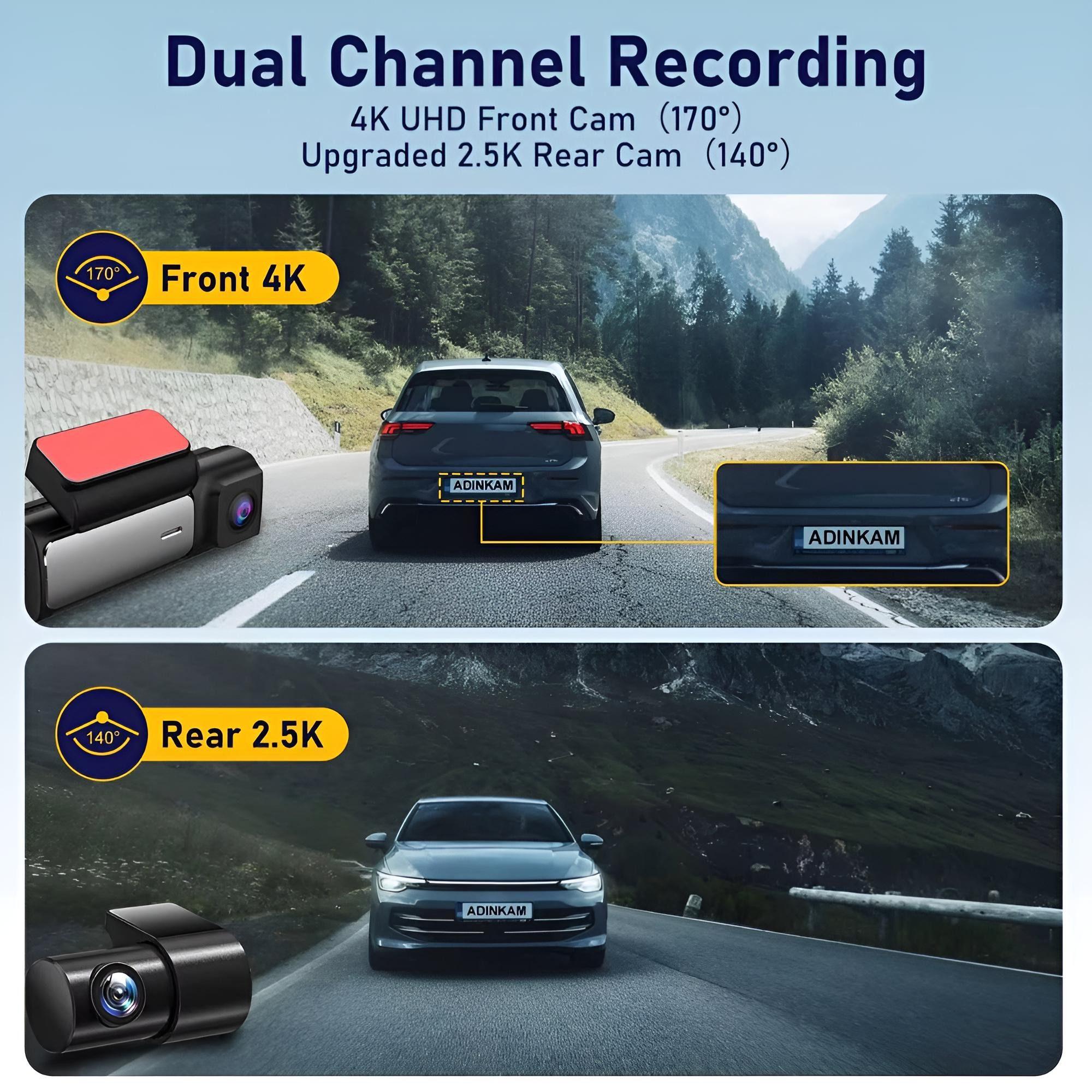 Goldstern Dashcam - Auswahl: K803 (Vorder- & Rückkamera)