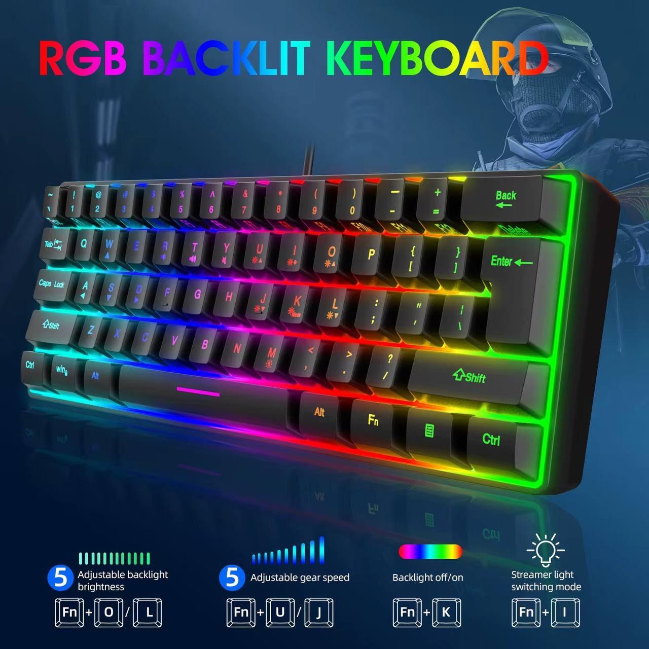 Goldstern - Gaming-Tastatur -K401-WL- Schwarz