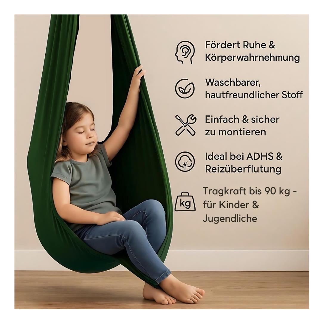 Kronenberg Therapieschaukel Kinder – Sensorische Hängeschaukel aus doppellagigem Polyester