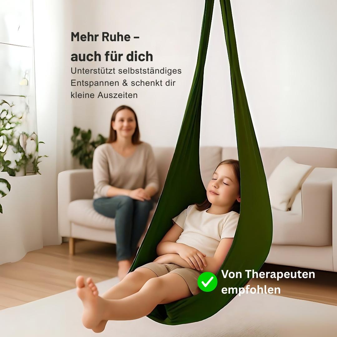 Kronenberg Therapieschaukel Kinder – Sensorische Hängeschaukel aus doppellagigem Polyester