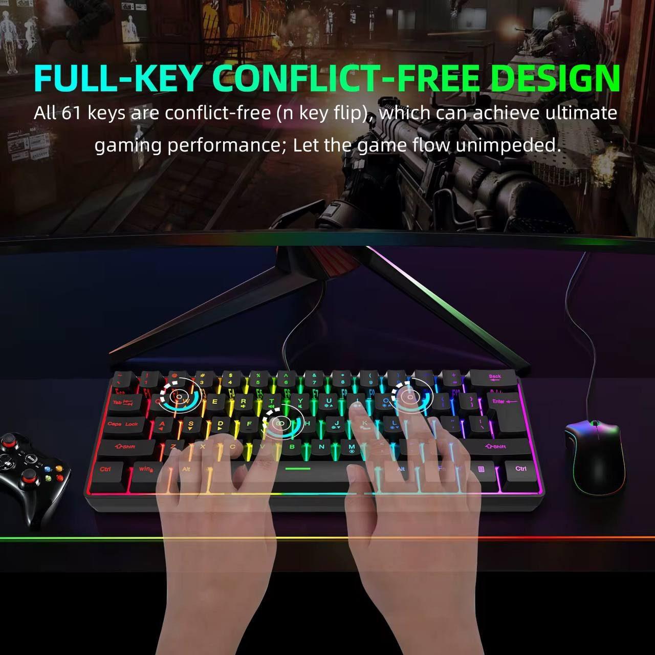 Goldstern - Gaming-Tastatur -K401-WL- Schwarz