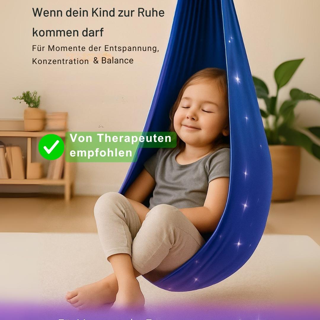Kronenberg Therapieschaukel Kinder – Sensorische Hängeschaukel aus doppellagigem Polyester