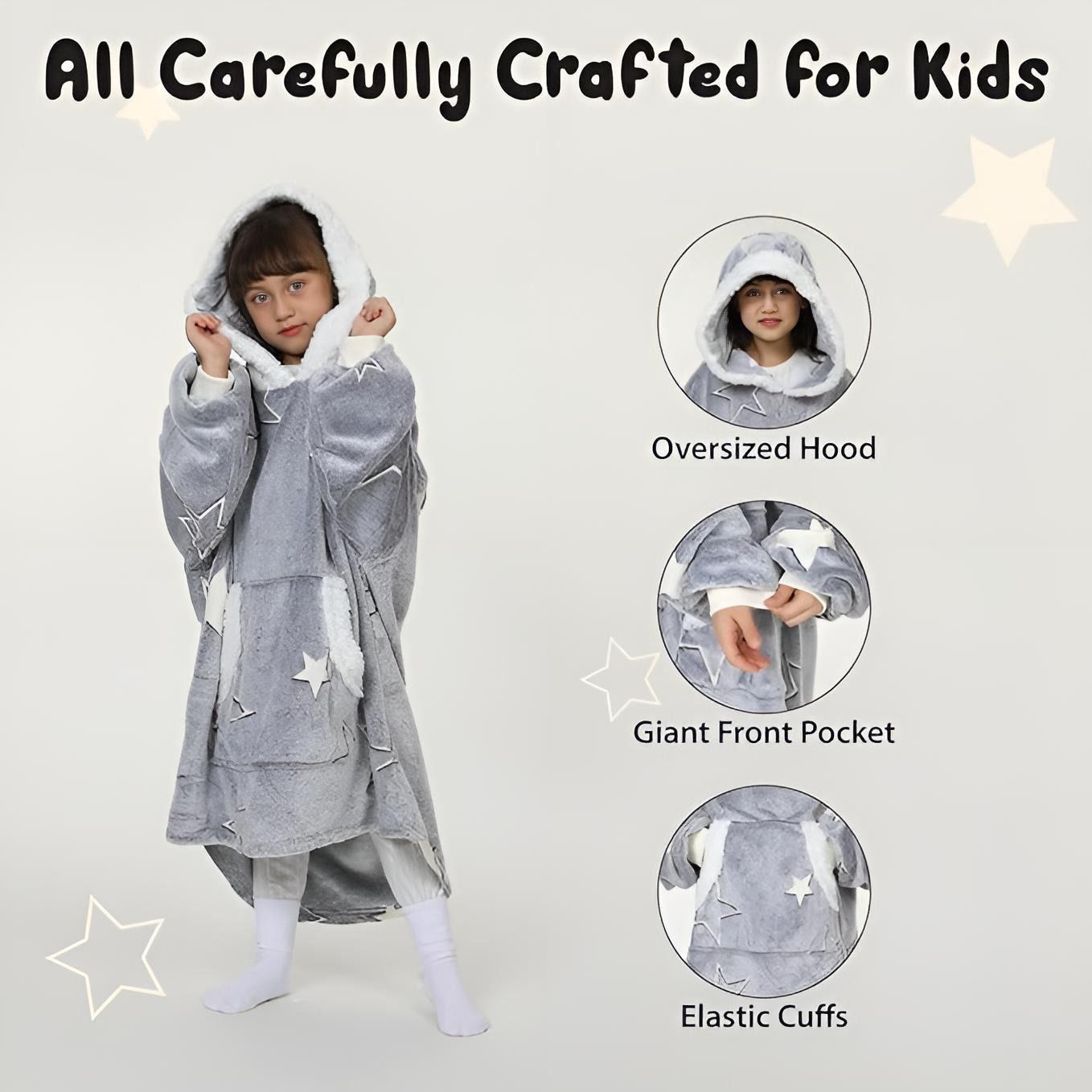 Winthome Kids Hoodie - SP61 Grau mit Stern
