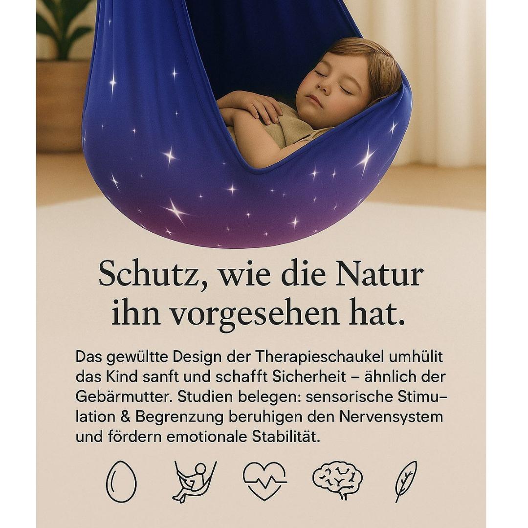 Kronenberg Therapieschaukel Kinder – Sensorische Hängeschaukel aus doppellagigem Polyester