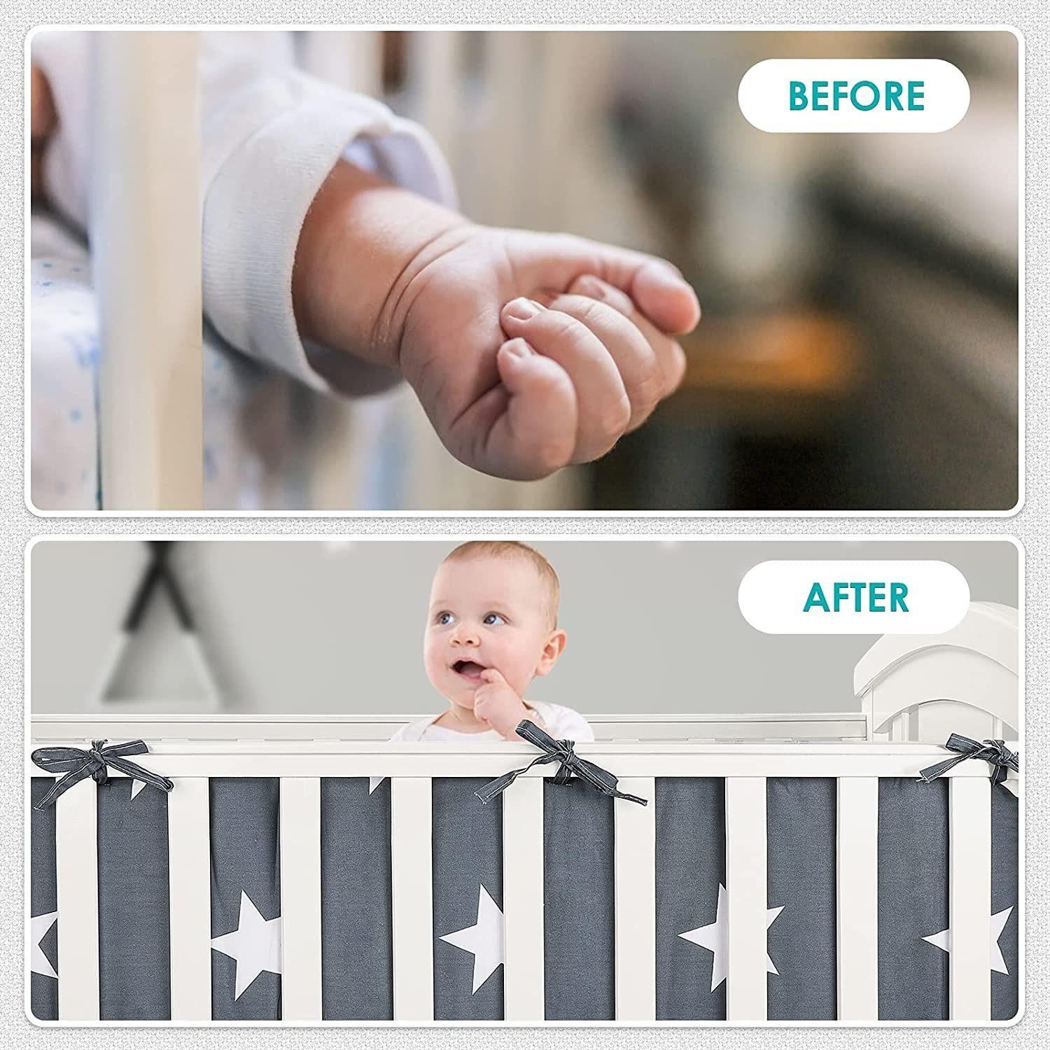 Luchild Bumpers - Bettumrandung - Star-Grau-360