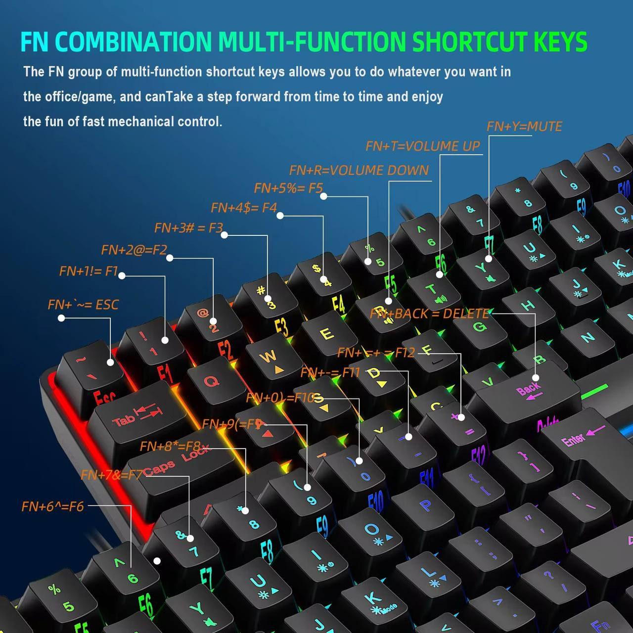 Goldstern - Gaming-Tastatur -K401-WL- Schwarz