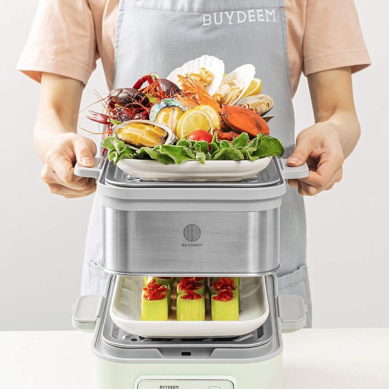 BUYDEEM - Multifunktionaler Dampfgarer 6-in-1 - Grün