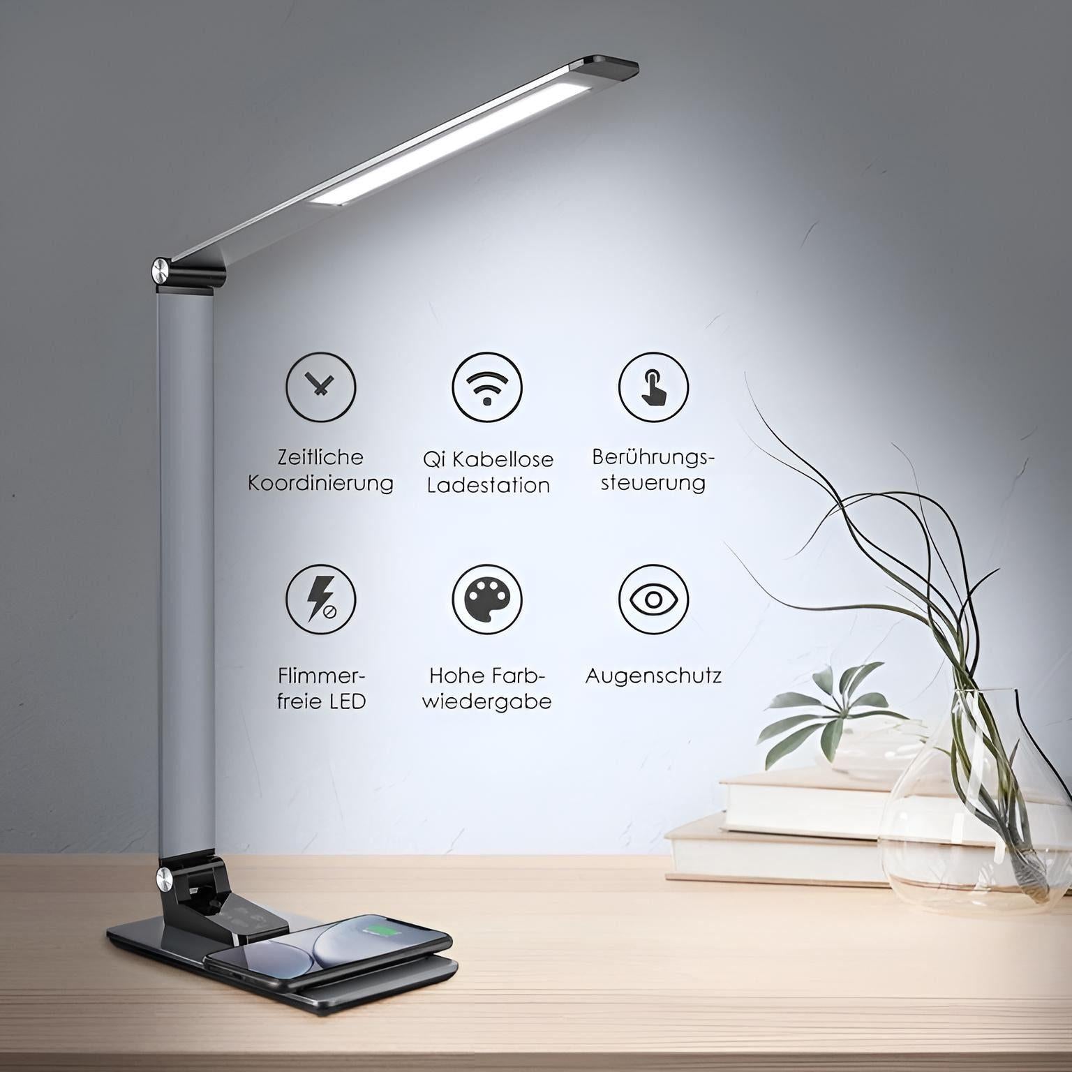 LED Schreibtischlampe - Deckey MA70C - Silber