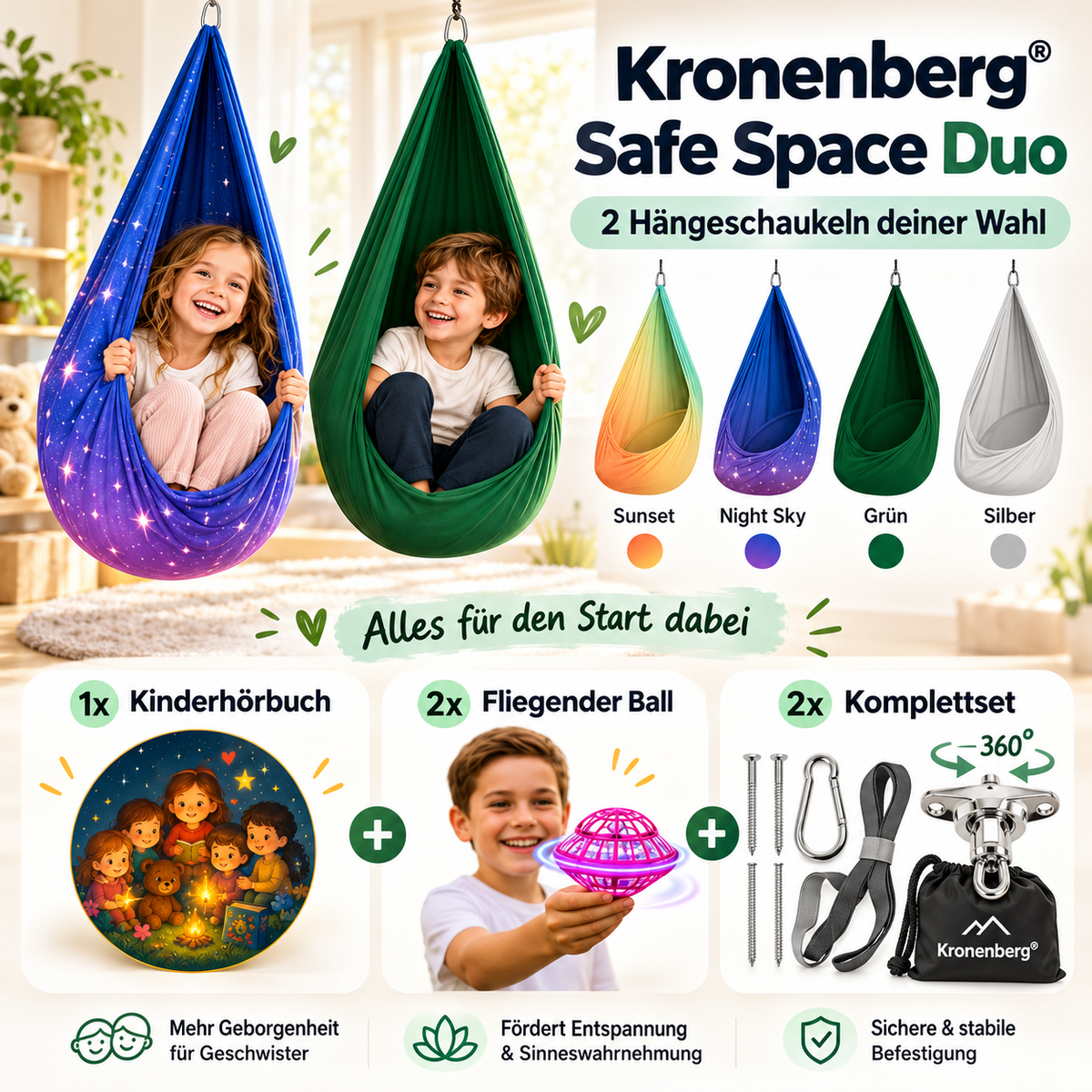Kronenberg® Sensorische Kinder-Hängeschaukel