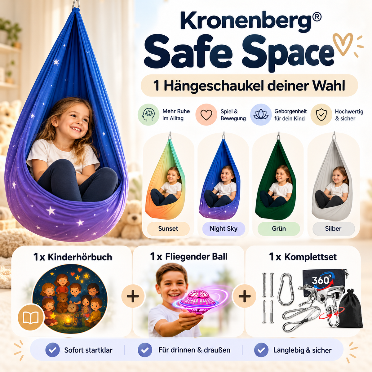 Kronenberg® Sensorische Kinder-Hängeschaukel