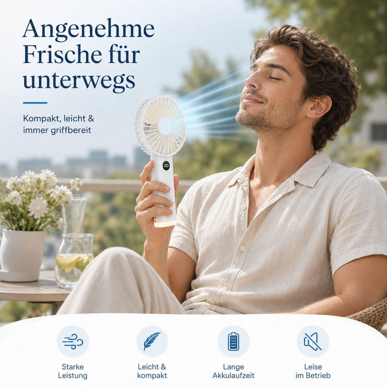 Zantan Handventilator - Weiß - 2er