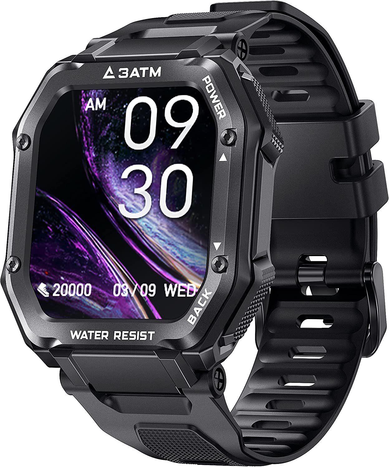 Canspot - Smartwatch/Fitnessuhr - Schwarz