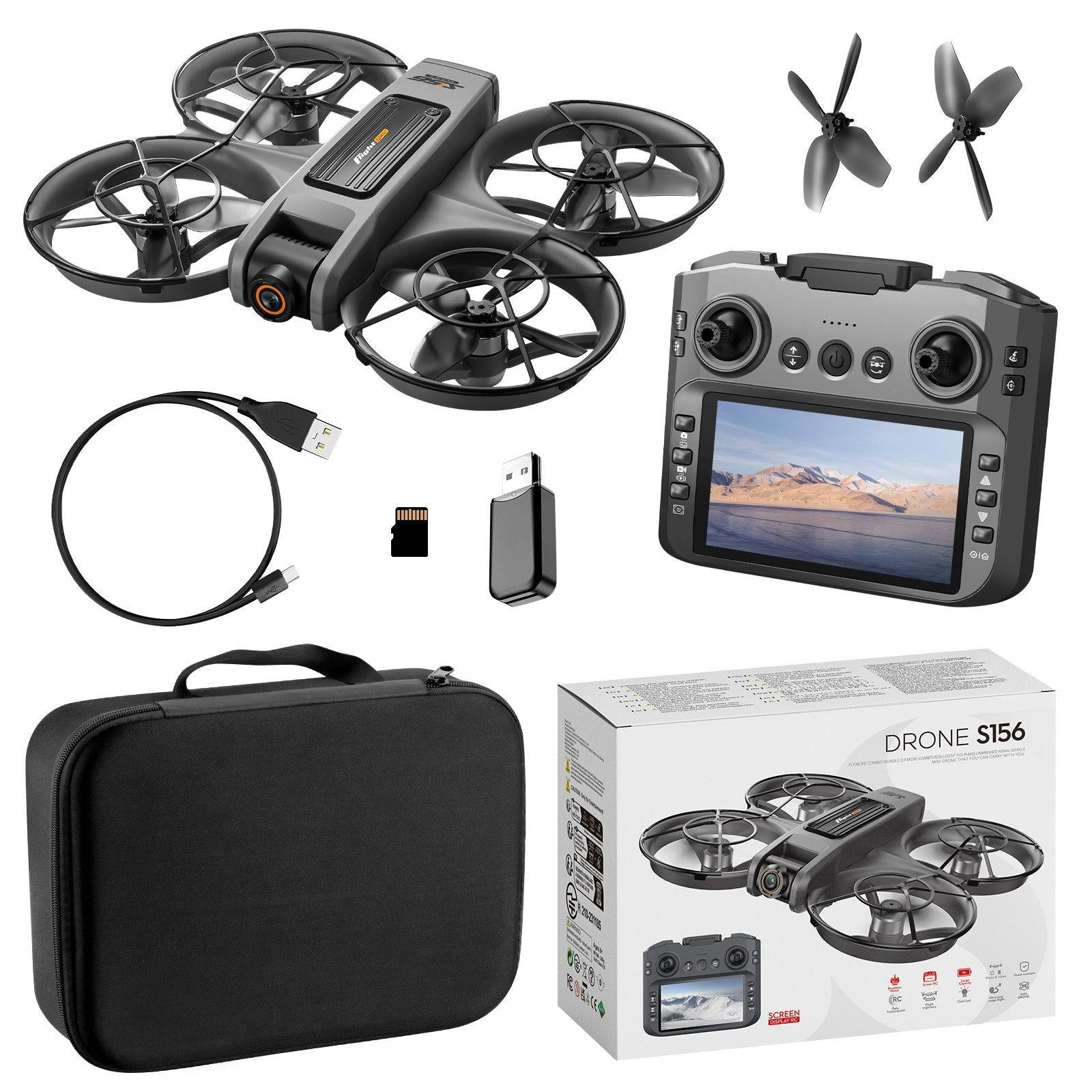 Goldstern RC Quadrocopter - S156 Schwarz - 3 Akkus