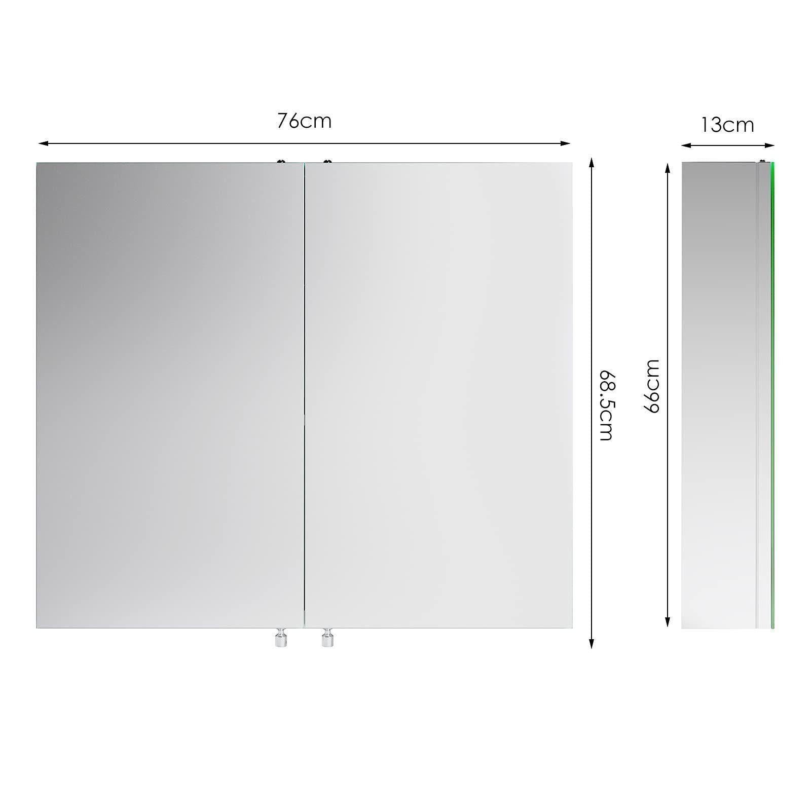 Homfa - Badezimmer Spiegelschrank