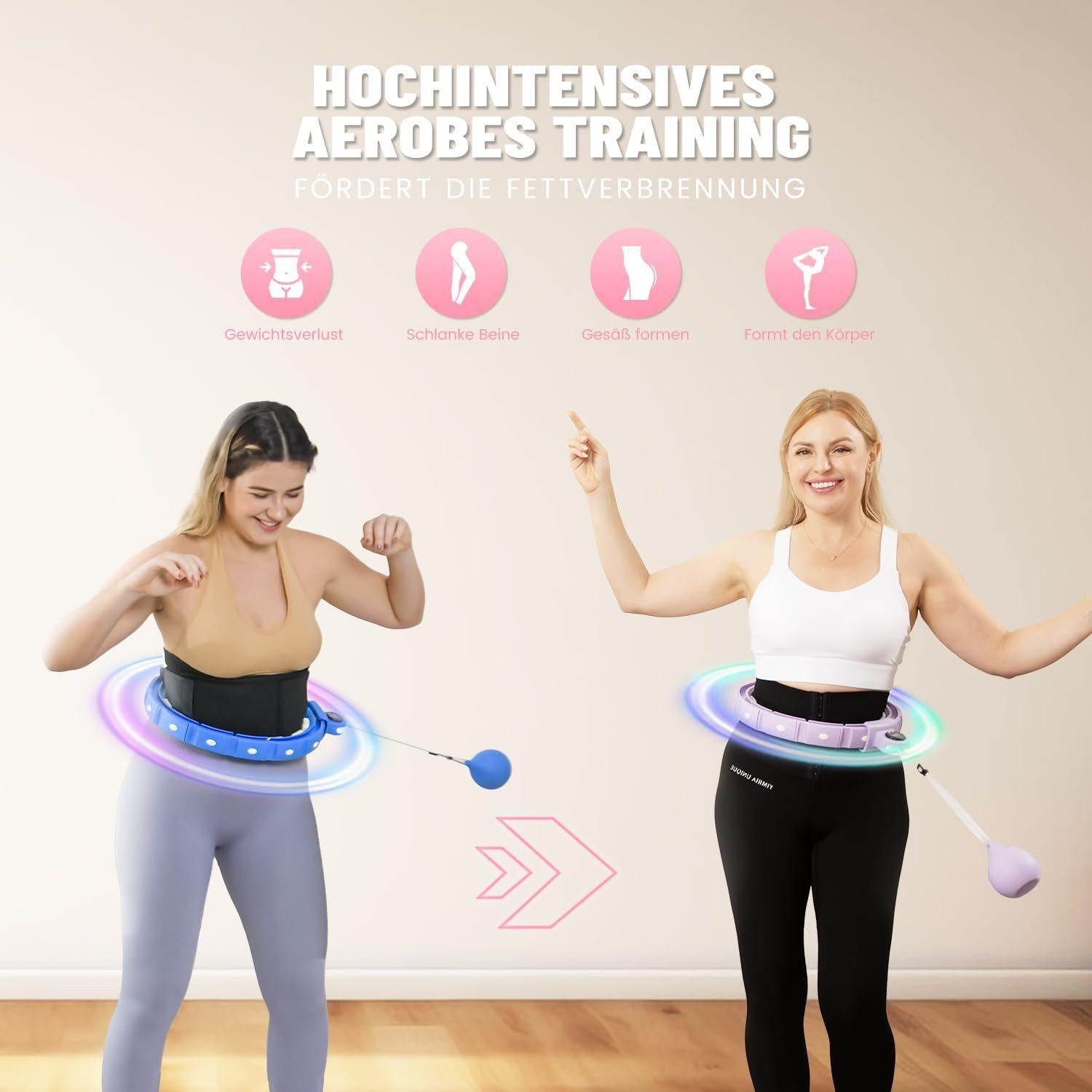 Cozylady - Smart Hula Hoop Reifen - Lila LED