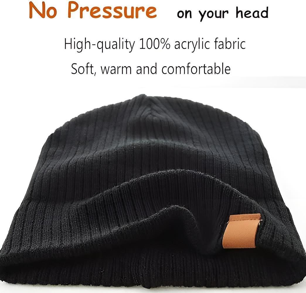 AHAHA Kinder Beanie - 66P3 Schwarz/Grau