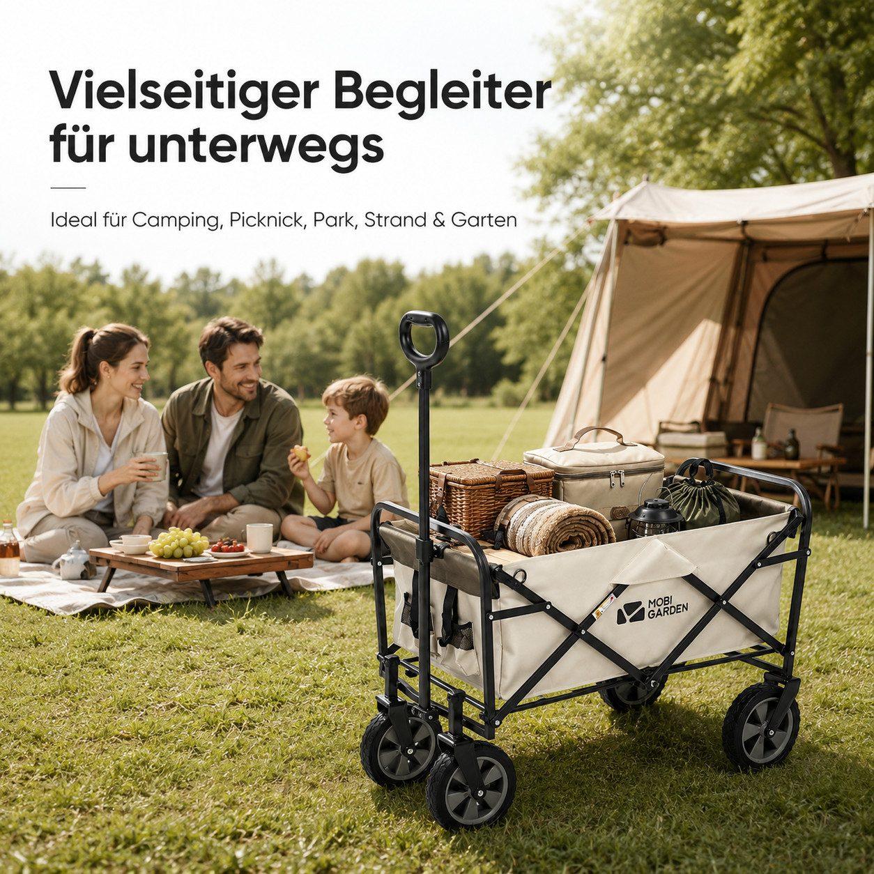 Mobi Faltbollerwagen mit Außentaschen - Weiß