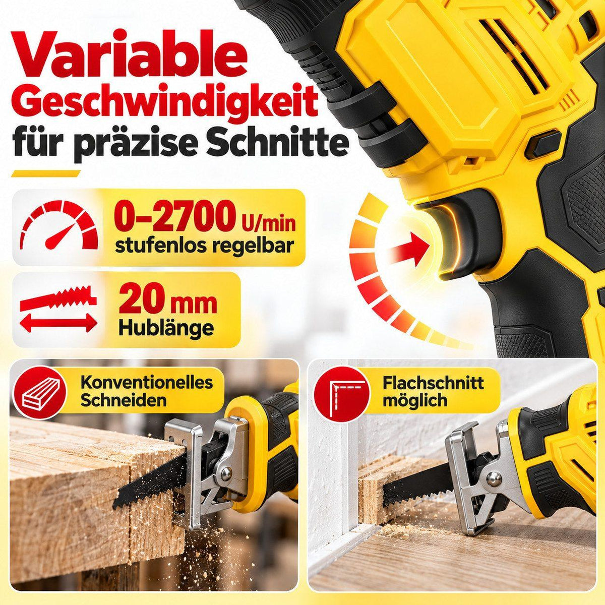 Fadakwalt Akku-Säbelsäge - DC52134