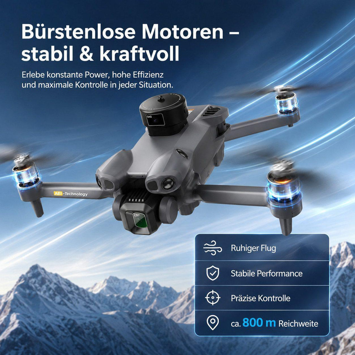 Goldstern RC Quadrocopter - AE51 - 2 Akkus