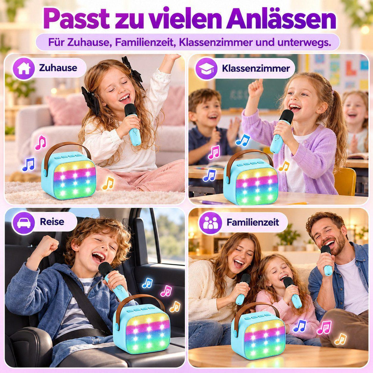 Mini - Karaoke Maschine - Blau