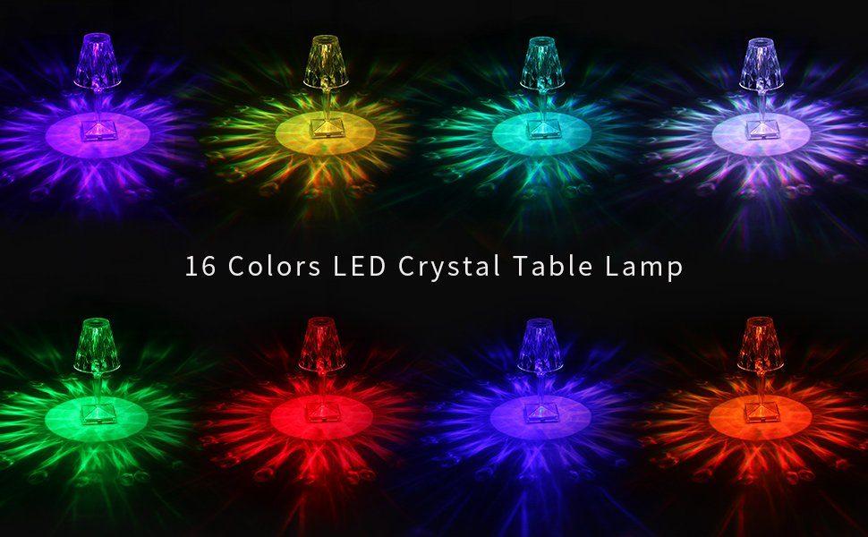 Diyarts Nachttischlampe Keagan-LED-Kristal-16