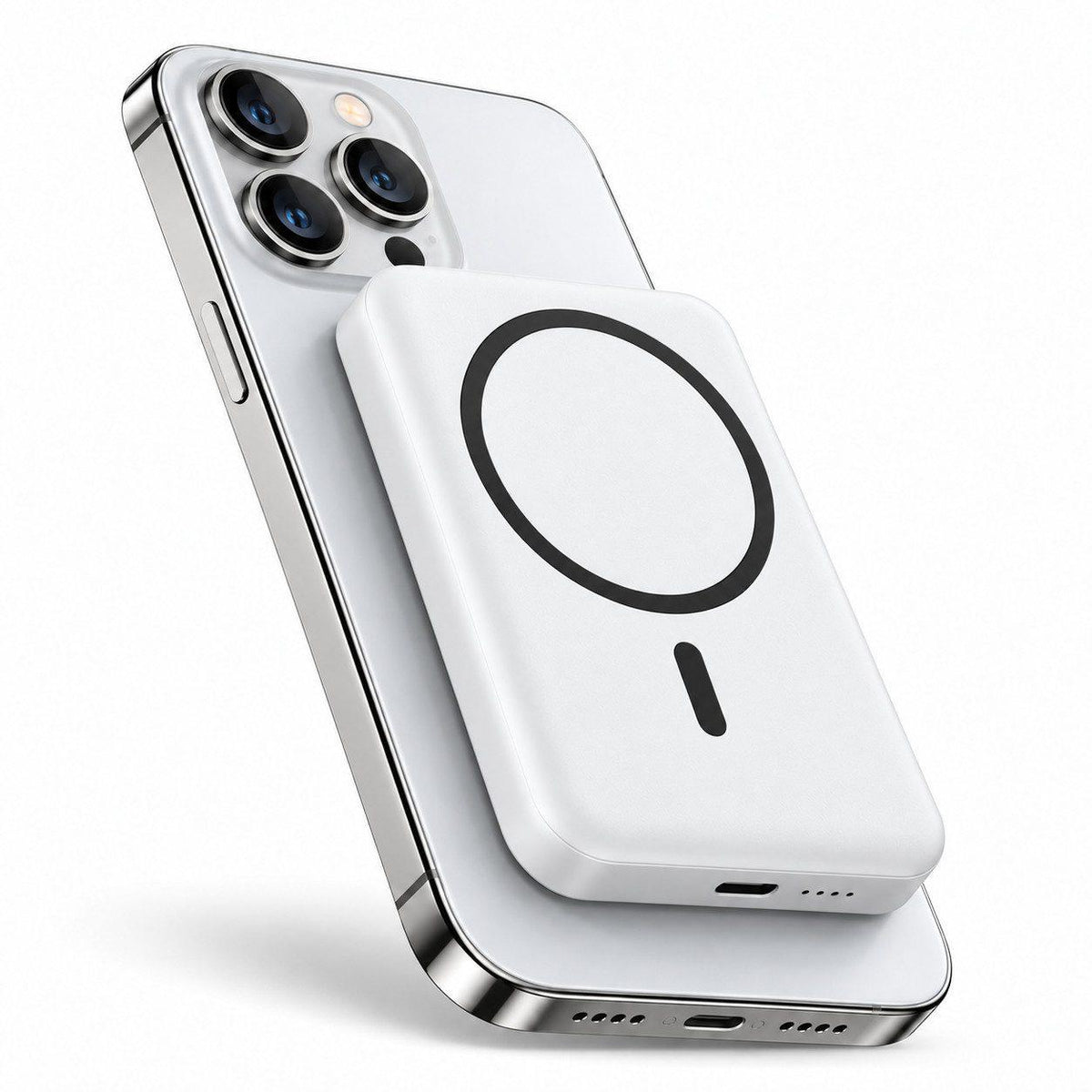 Magnet Powerbank - 5000 mAh - Weiß