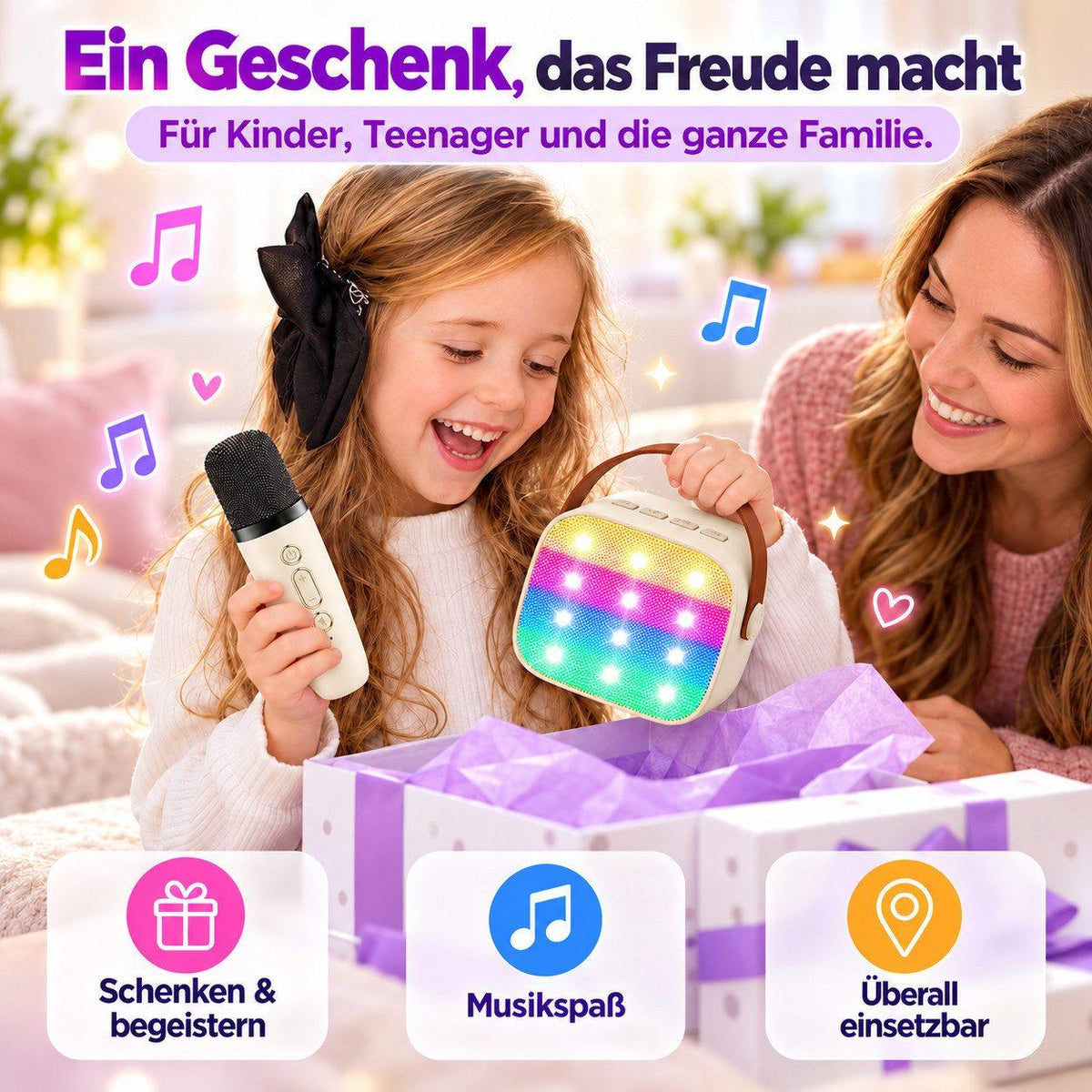 Mini - Karaoke Maschine - Beige