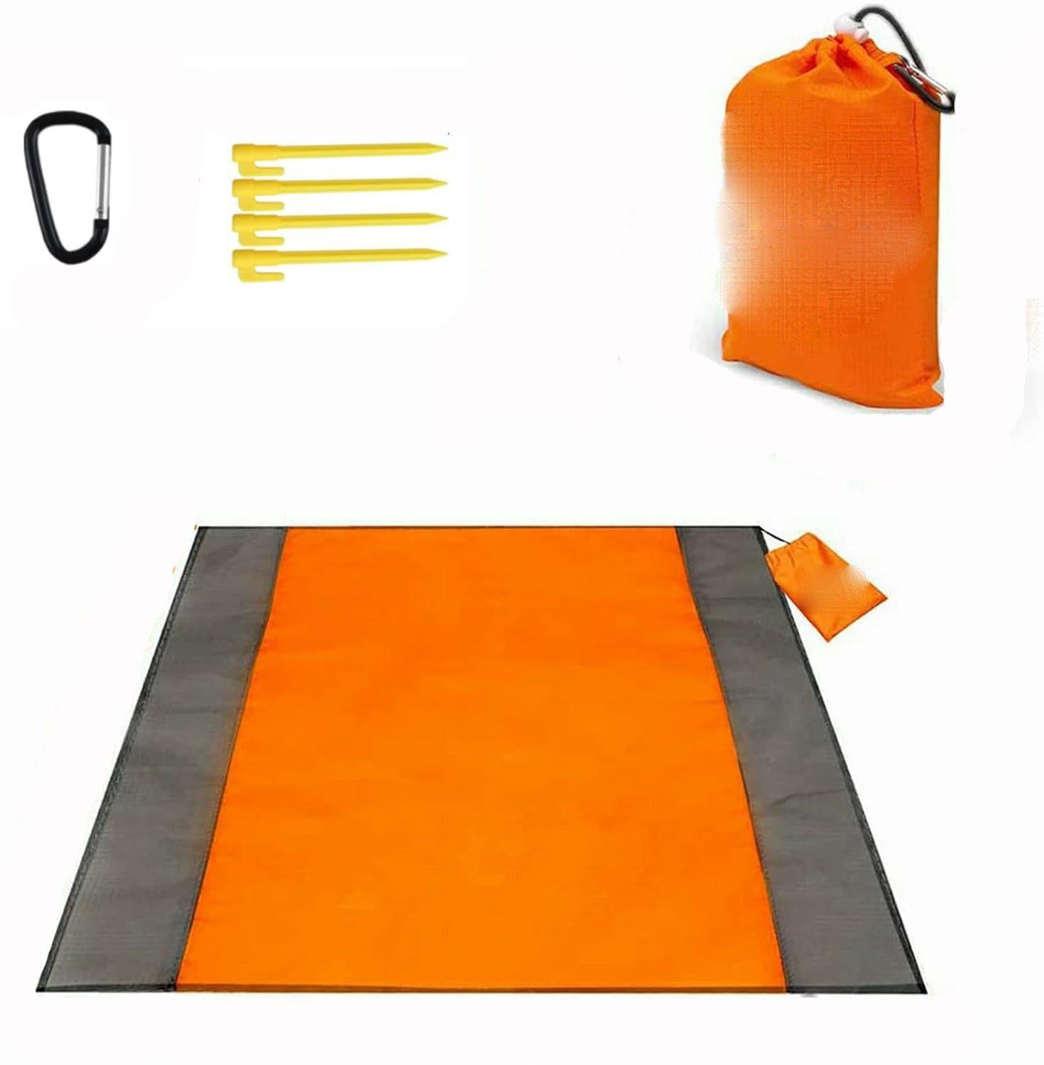 ISOPHO-Strandmatte - Picknickdecke, Strandmatte - Orange