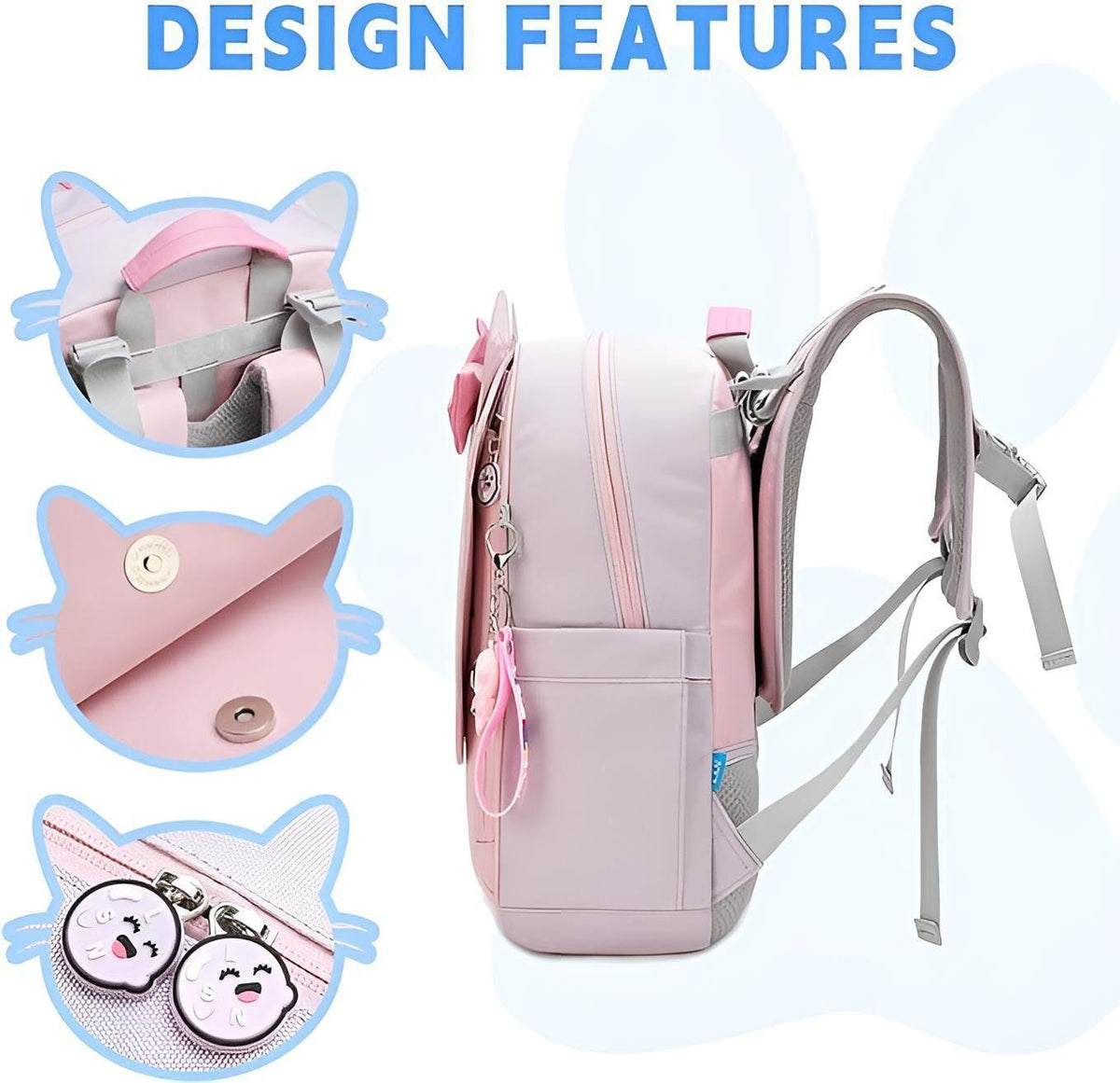 Auobag - Kinderrucksack - Katze Lila
