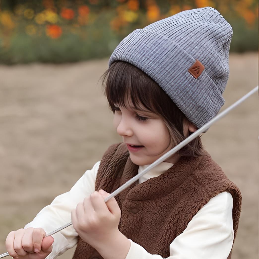 AHAHA Kinder Beanie - 8NJZ Schwarz/Grau