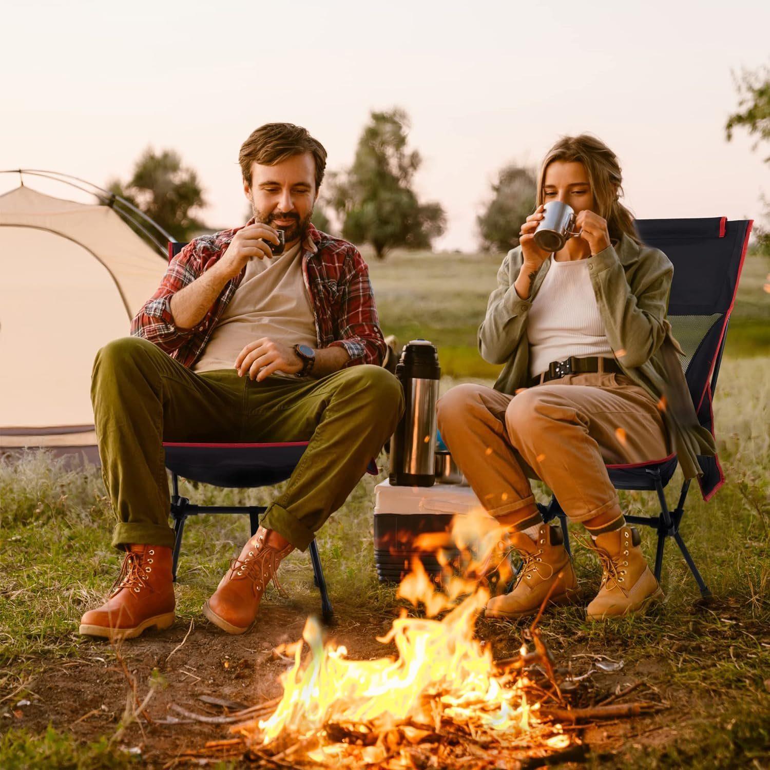 Blueash - Camping Stuhl - Schwarz/Rot