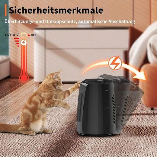 Diyarts Keramikheizlüfter, 800 W, Heizlüfter 3 Leistungsstufen, Klein 70° Oszillierend - Mallkum