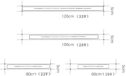 DIYARTS Moderne Wandlampe - Schwarz 1m