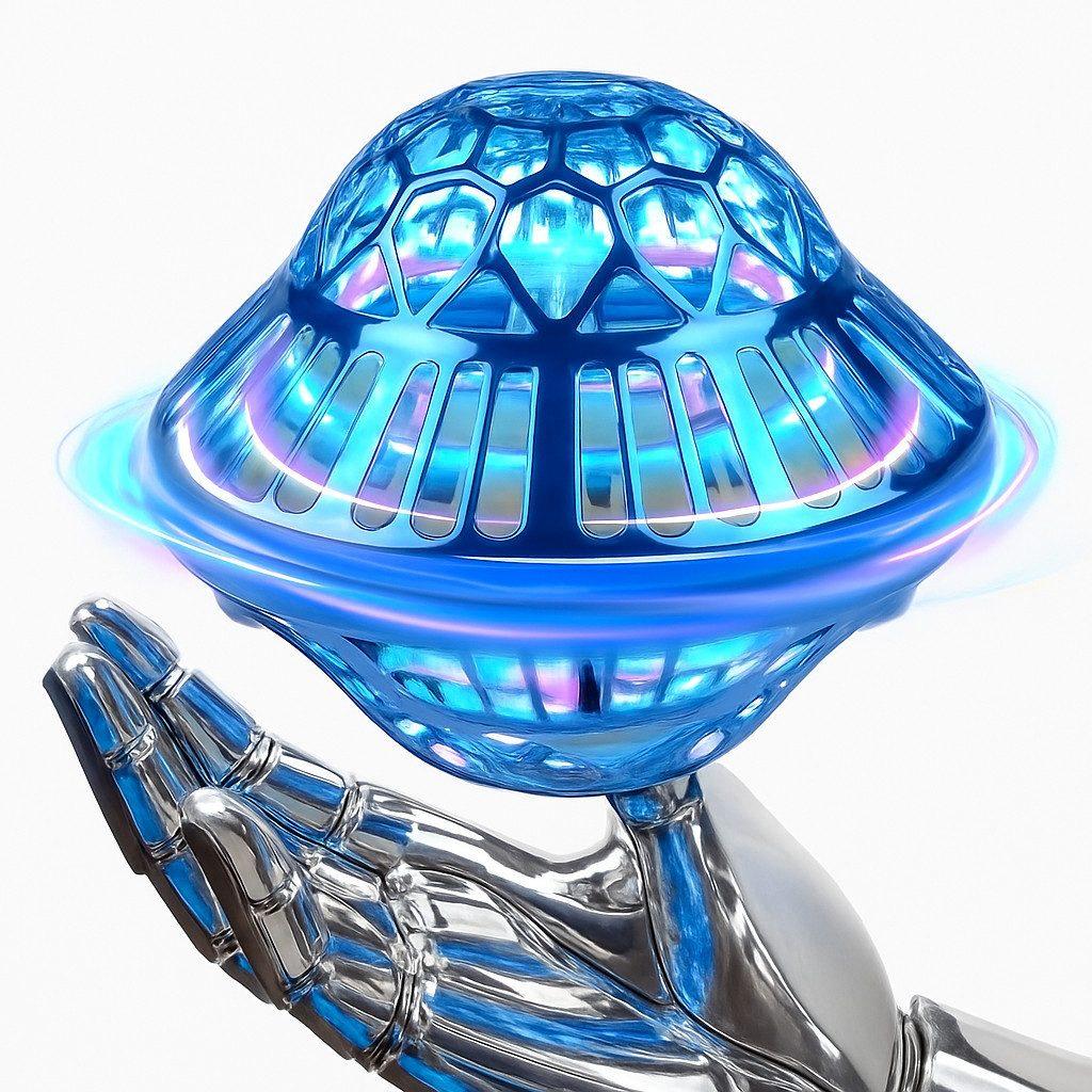 Flynova - LED Spielball Ufo - Blau