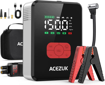 ACEZUK - Tragbarer Starthilfe mit Luftkompressor - M06
