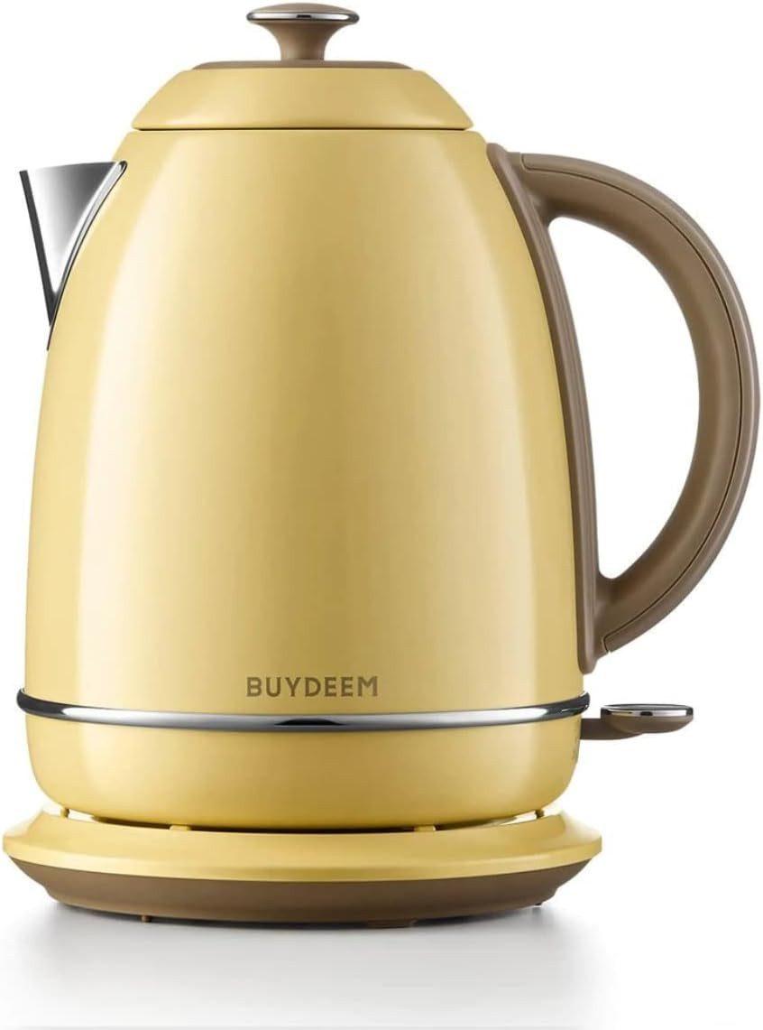 BUYDEEM - Wasserkocher - Elegantes Retro-Design - Gelb