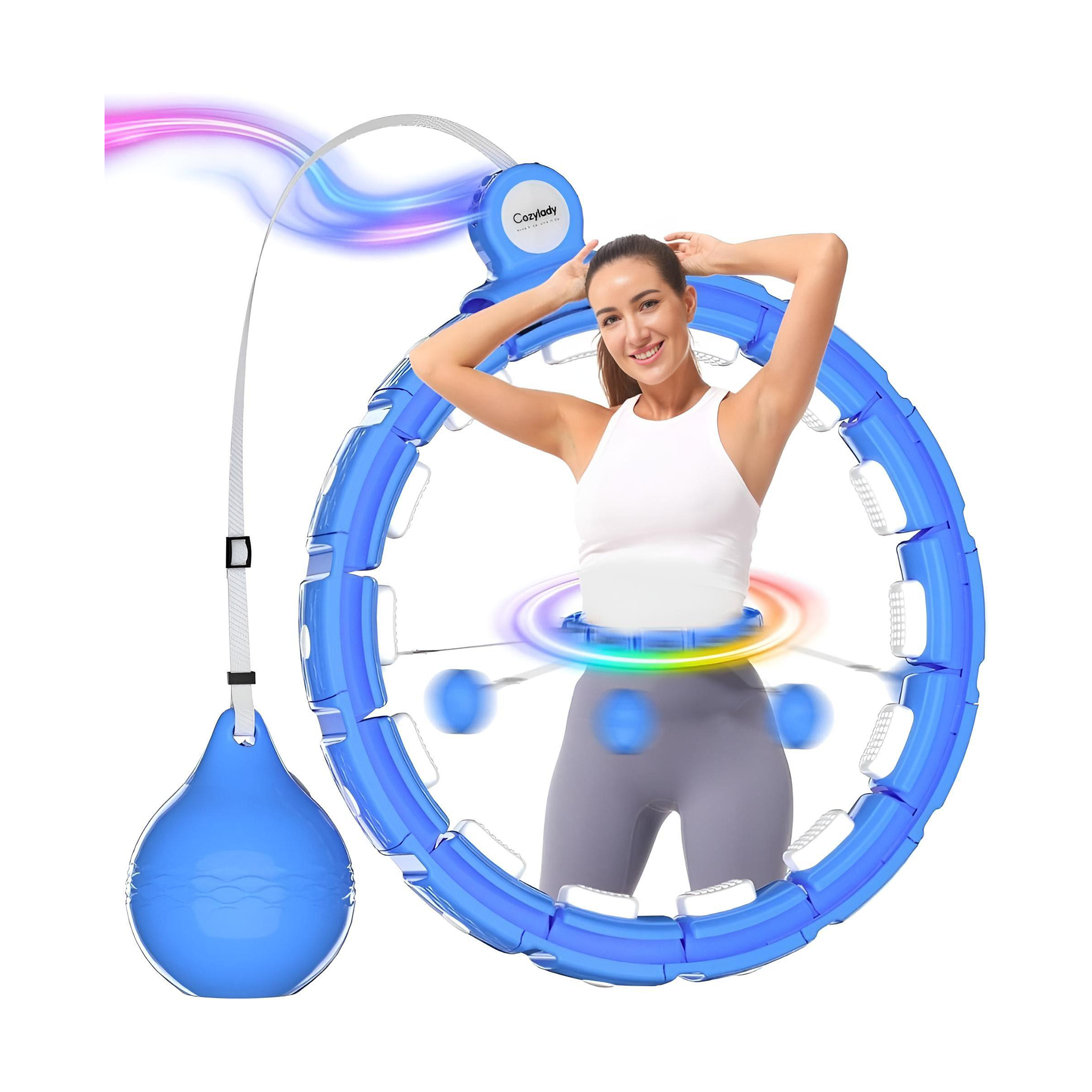 Cozylady Smart - LED Hula Hoop Reifen Blau