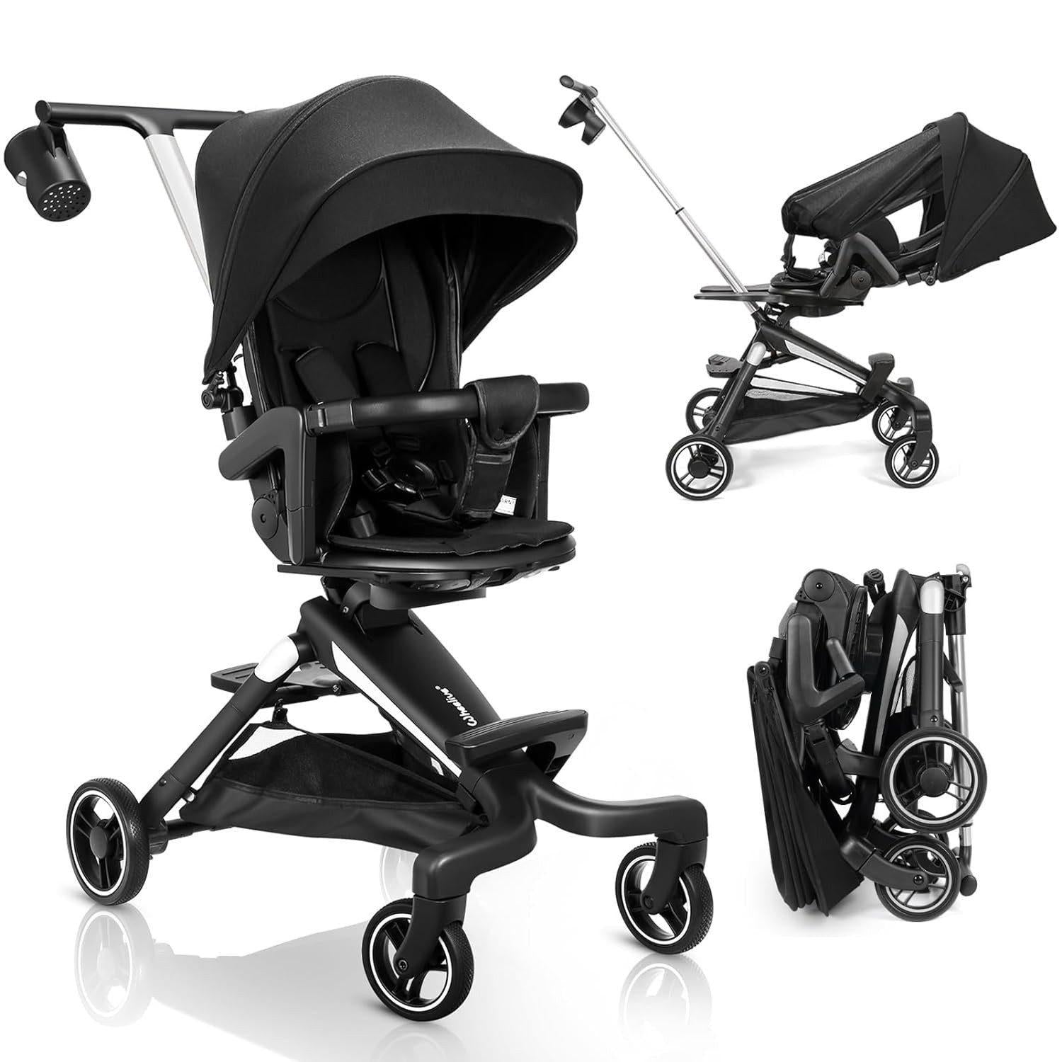 Kinderwagen Buggy - 6-36 Monate Schwarz 2 in 1 Wheelife