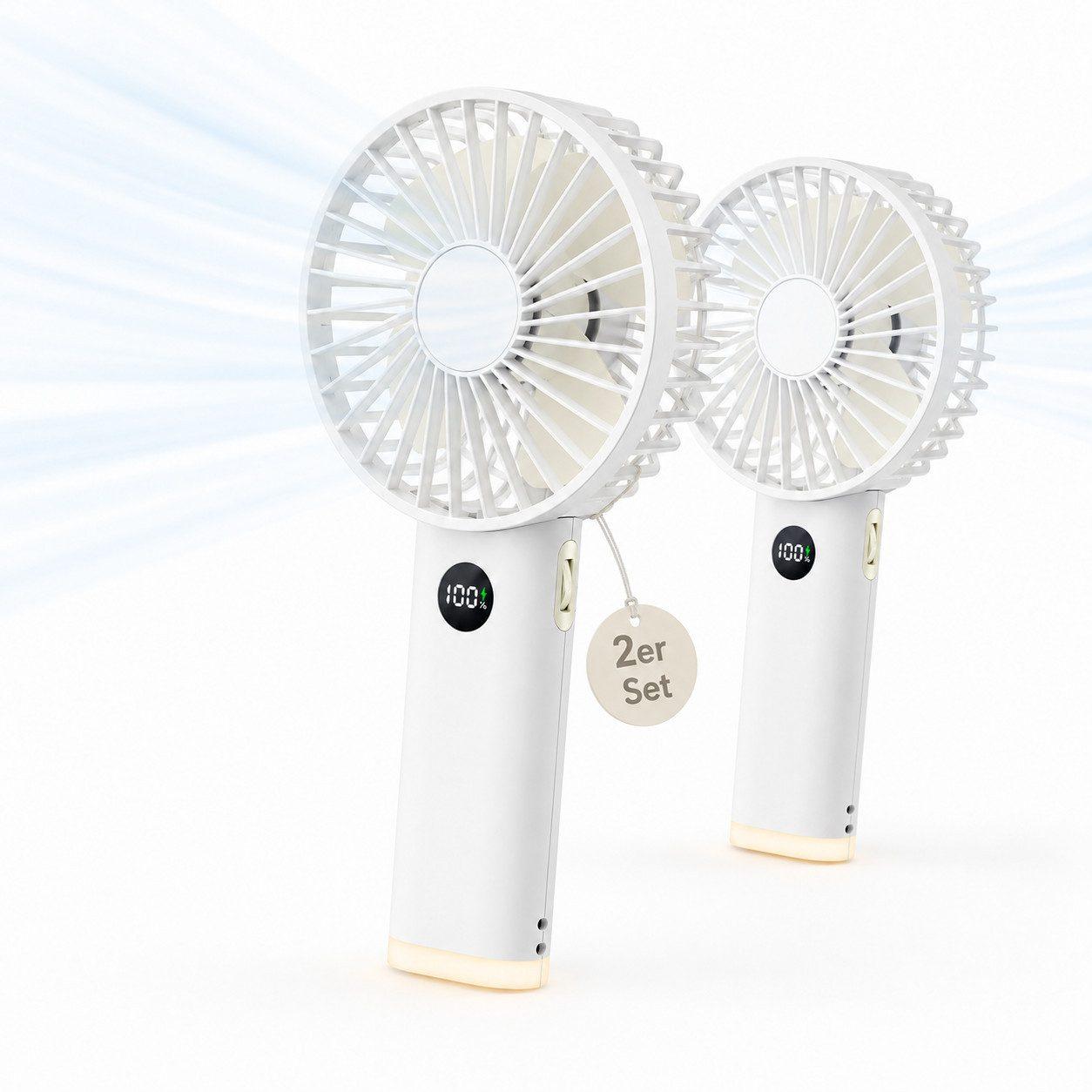 Zantan Handventilator - Weiß - 2er