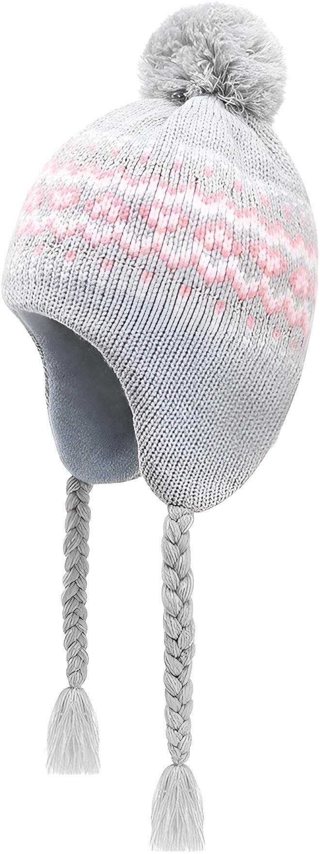 Monimo Beanie Fleecemütze - WOSX Grau/Pink